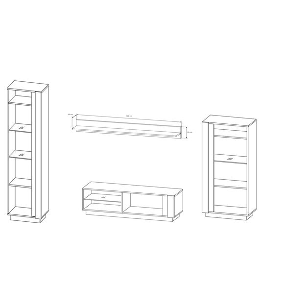 Σύνθεση 36146-Arc2 Artisan+γραφίτης 270x194x40cm