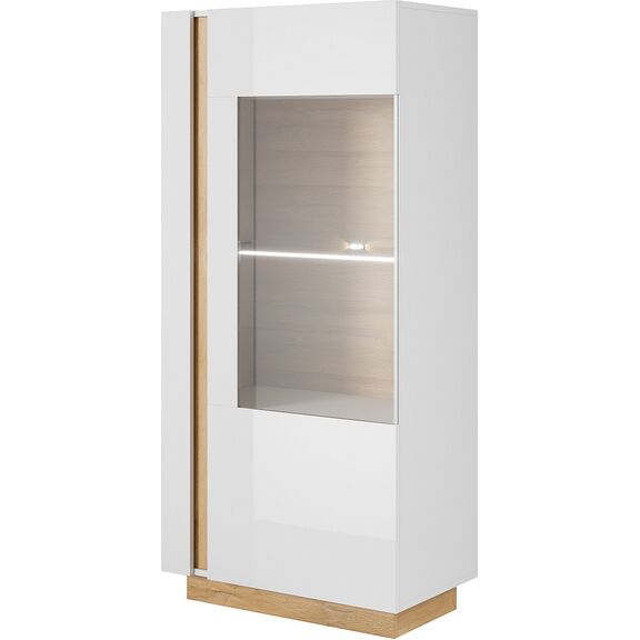 Βιτρίνα 36146w-arc-sv Λευκό+λευκό High Gloss+grandson72x154x40cm