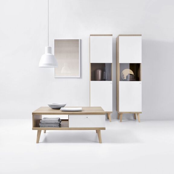 Τραπεζάκι 40109-pr Λευκό+riviera 107x46x67cm
