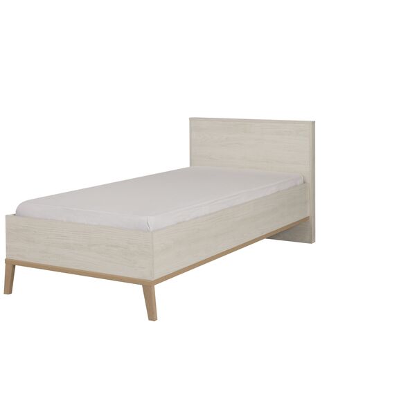 Alika Κρεβάτι Μονό 99x210x86εκ. ( για Στρώμα 90x200εκ. ) Whitewashed Chestnut/beech