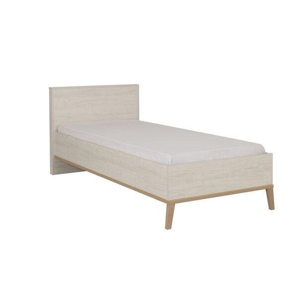 Alika Κρεβάτι Μονό 99x210x86εκ. ( για Στρώμα 90x200εκ. ) Whitewashed Chestnut/beech