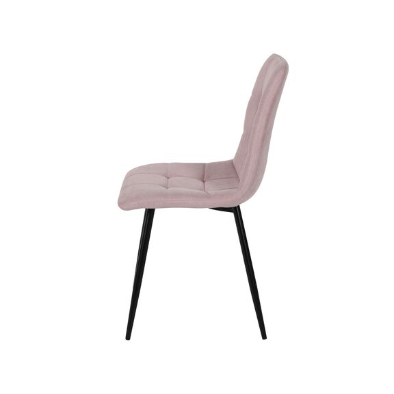 Amelia Καρέκλα Μεταλλική Επενδεδυμένη με Ύφασμα Dusty Pink 46x57x87εκ.