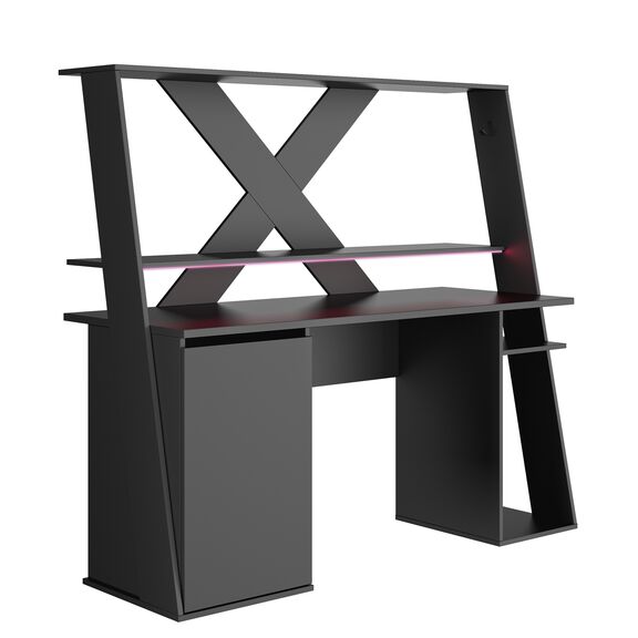 Axyon Γραφείο Gaming 157x60x145εκ. Μαύρο