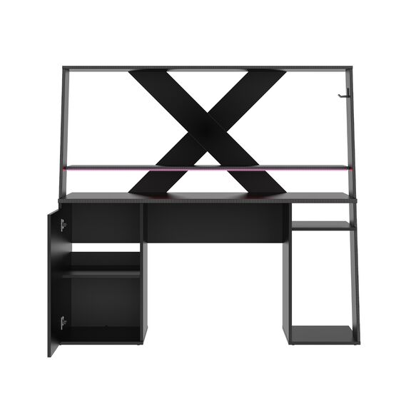Axyon Γραφείο Gaming 157x60x145εκ. Μαύρο