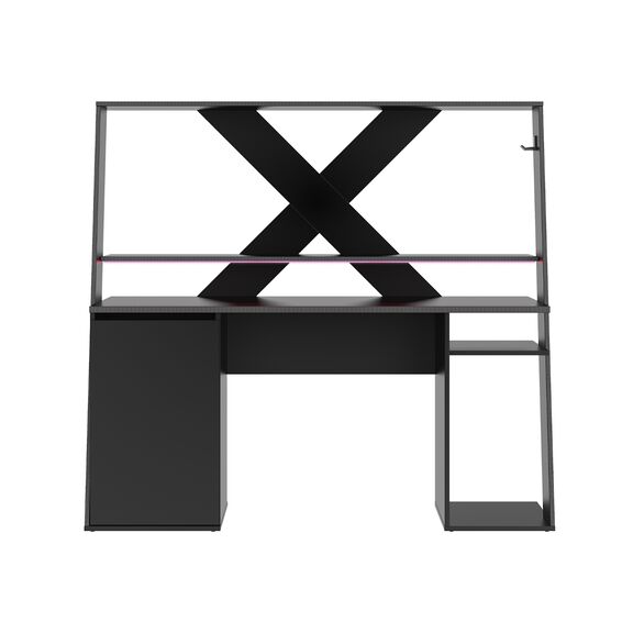 Axyon Γραφείο Gaming 157x60x145εκ. Μαύρο
