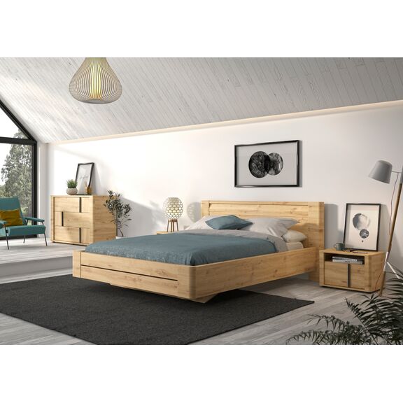 Confidence Κρεβάτι Υπέρδιπλο 197x210εκ. ( για Στρώμα 180x200εκ. ) Artisan oak