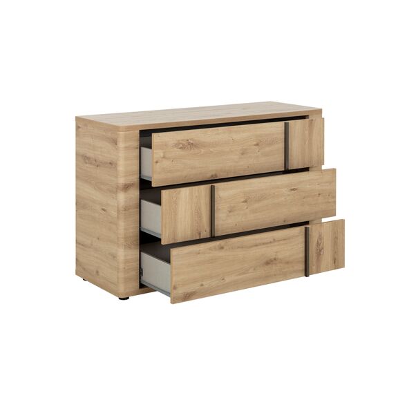 Confidence Συρταριέρα με 3 Συρτάρια  121x 45x80εκ. Artisan oak