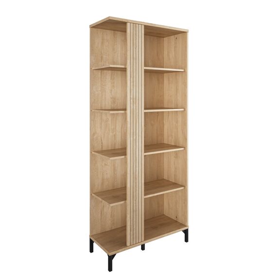 Faro Βιβλιοθήκη 80x35x190εκ. Blond oak / Μαύρο