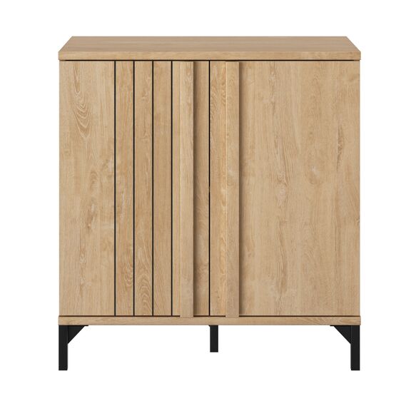 Faro Ντουλάπι Αποθήκευσης Χαμηλό 80x45x85εκ. Blond oak / Μαύρο