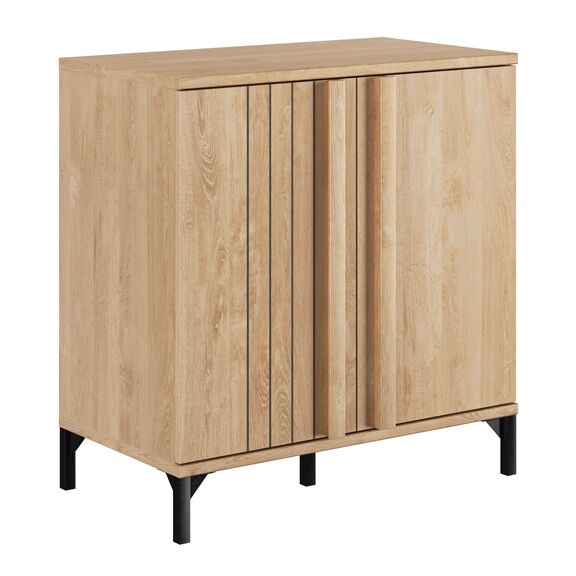 Faro Ντουλάπι Αποθήκευσης Χαμηλό 80x45x85εκ. Blond oak / Μαύρο