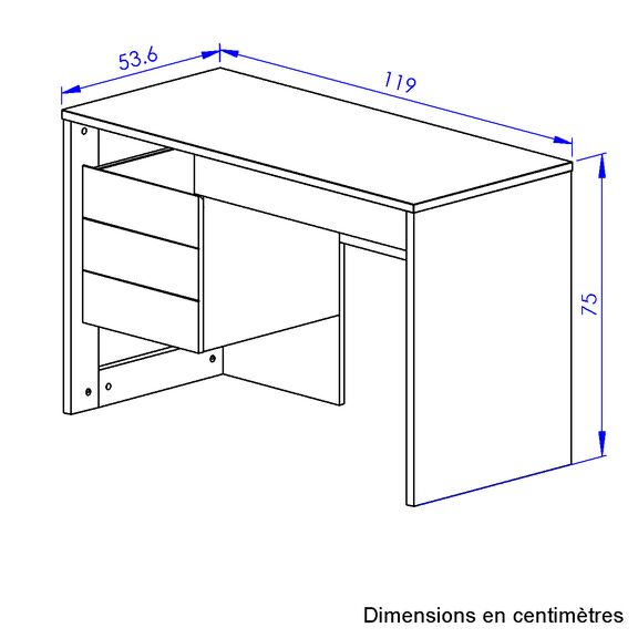 Russel Γραφείο 119x54x75εκ. Helvezia oak / Black