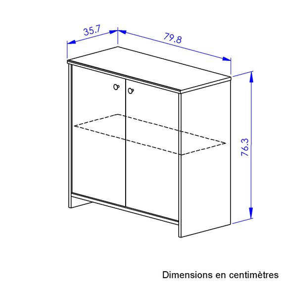 Motoco Κονσόλα - Ντουλάπι Αποθήκευσης 80x36x77εκ. White - Ceruse Chestnut