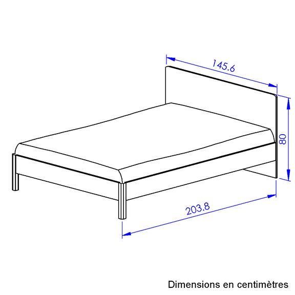 Arthus Κρεβάτι Διπλό 146x207εκ. ( για Στρώμα 140x200εκ. ) Δρυς Artisan/μαύρο