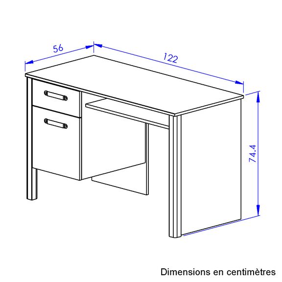 Arthus Γραφείο με ένα Συρτάρι και ένα Ντουλάπι 122x56x75εκ. Artisan oak / Black