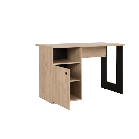 Duplex Γραφείο 120x56x75εκ. Black/natural Chestnut