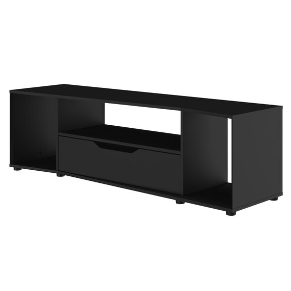 Hack Gamer Έπιπλο Τηλεόρασης 163x45x48εκ. Μαύρο με Μπλε led