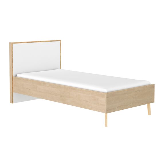 Larvik Κρεβάτι Μονό 98x208x93εκ. ( για Στρώμα 90x200εκ. )  Blond oak / White