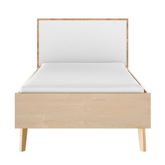 Larvik Κρεβάτι Μονό 98x208x93εκ. ( για Στρώμα 90x200εκ. )  Blond oak / White
