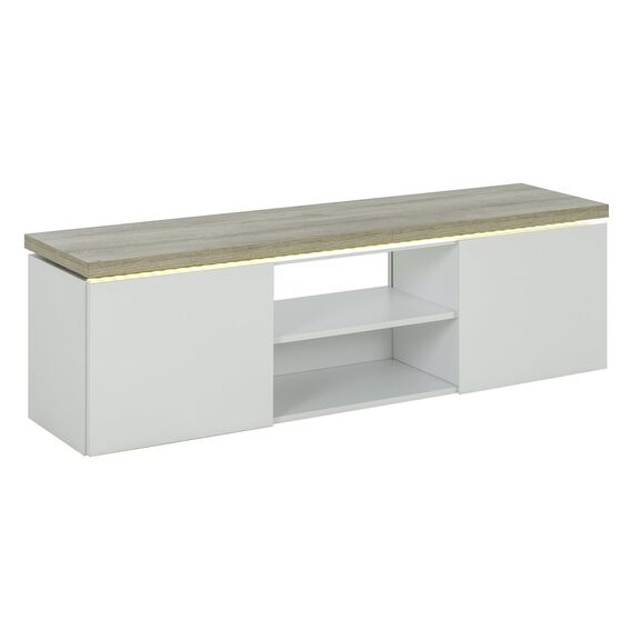 Mike Έπιπλο Τηλεόρασης 153x40x46ε46εκ. Light Kronberg Oak/white