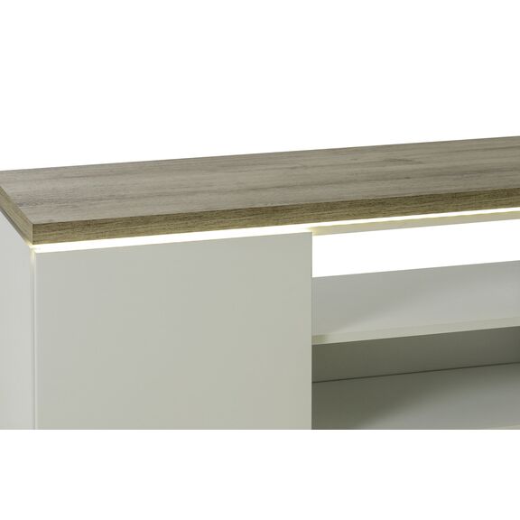 Mike Έπιπλο Τηλεόρασης 153x40x46ε46εκ. Light Kronberg Oak/white