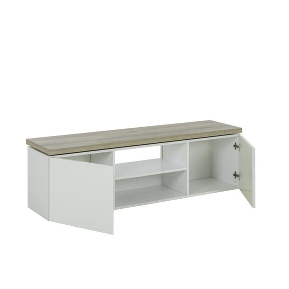 Mike Έπιπλο Τηλεόρασης 153x40x46ε46εκ. Light Kronberg Oak/white