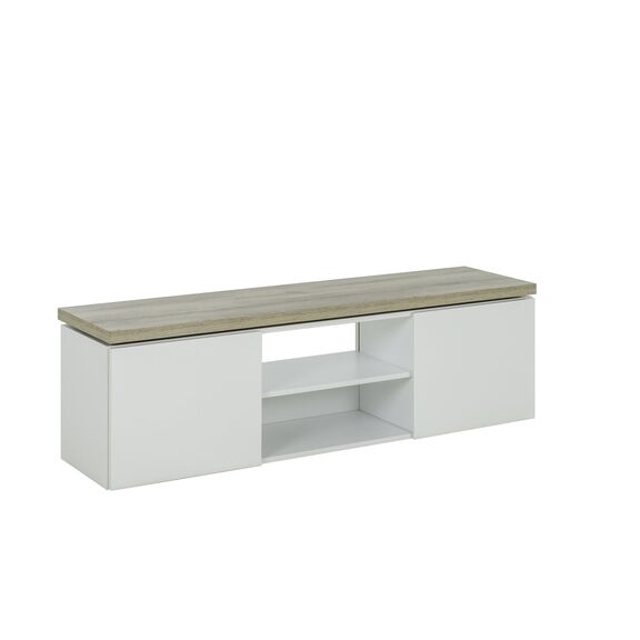 Mike Έπιπλο Τηλεόρασης 153x40x46ε46εκ. Light Kronberg Oak/white
