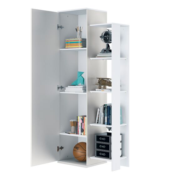 Ugo Βιβλιοθήκη - Ντουλάπα 86x42x200εκ. Moon Grey - White