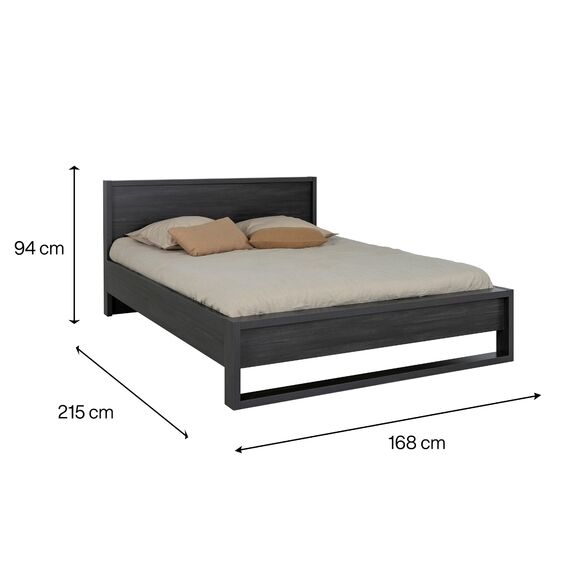 Alana Κρεβάτι Διπλό 168x215x94εκ. ( για Στρώμα 160x200εκ. )  Black Thread