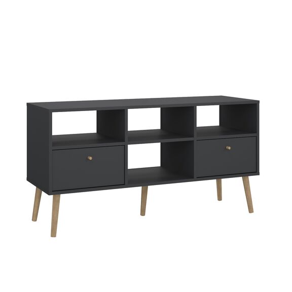 Bodo Έπιπλο Τηλεόρασης με 2 Συρτάρια 117x39x60,8εκ. Γκρι