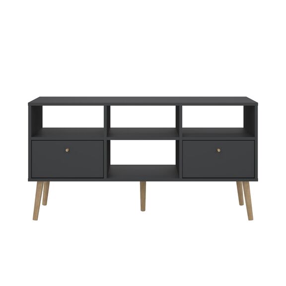 Bodo Έπιπλο Τηλεόρασης με 2 Συρτάρια 117x39x60,8εκ. Γκρι