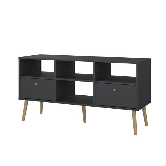 Bodo Έπιπλο Τηλεόρασης με 2 Συρτάρια 117x39x60,8εκ. Γκρι