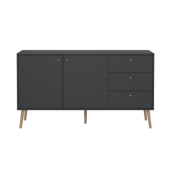 Bodo Μπουφές με 2 Πόρτες και 3 Συρτάρια 147x39x81,7εκ. Γκρι