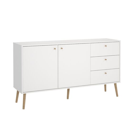 Bodo Μπουφές με 2 Πόρτες και 3 Συρτάρια 147x39x81,7εκ. Λευκό