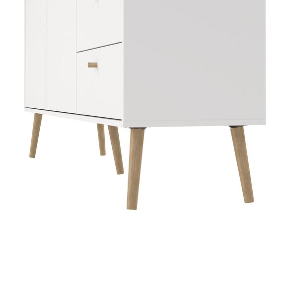 Bodo Μπουφές με 2 Πόρτες και 3 Συρτάρια 147x39x81,7εκ. Λευκό