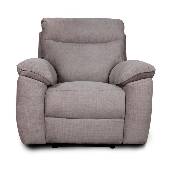 Boston Πολυθρόνα Relax με Χειροκίνητη Ανάκλιση 101x100x102εκ. Μπεζ Σκούρο Ύφασμα