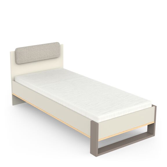 Camillia Κρεβάτι Μονό 96x204x90εκ. ( για Στρώμα 90x200εκ. ) Angora Grey/clay Grey/oak