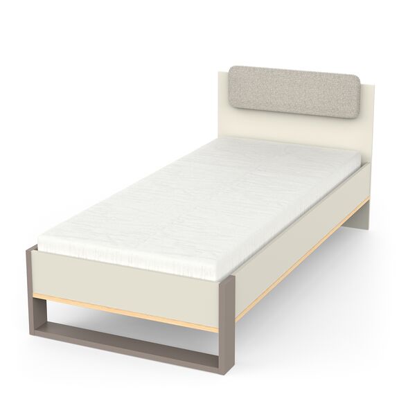 Camillia Κρεβάτι Μονό 96x204x90εκ. ( για Στρώμα 90x200εκ. ) Angora Grey/clay Grey/oak