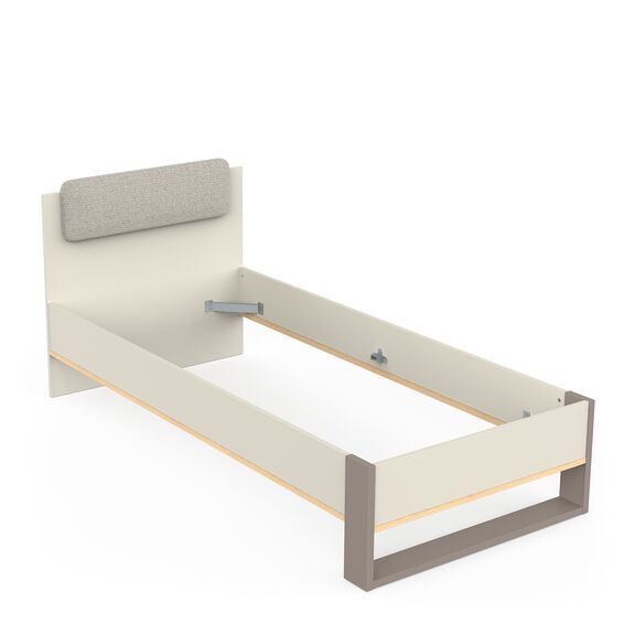 Camillia Κρεβάτι Μονό 96x204x90εκ. ( για Στρώμα 90x200εκ. ) Angora Grey/clay Grey/oak