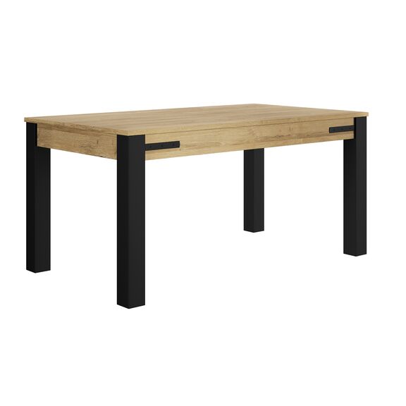 Cork Τραπέζι Επεκτεινόμενο 160/205x90x77εκ. Golden oak / Μαύρο
