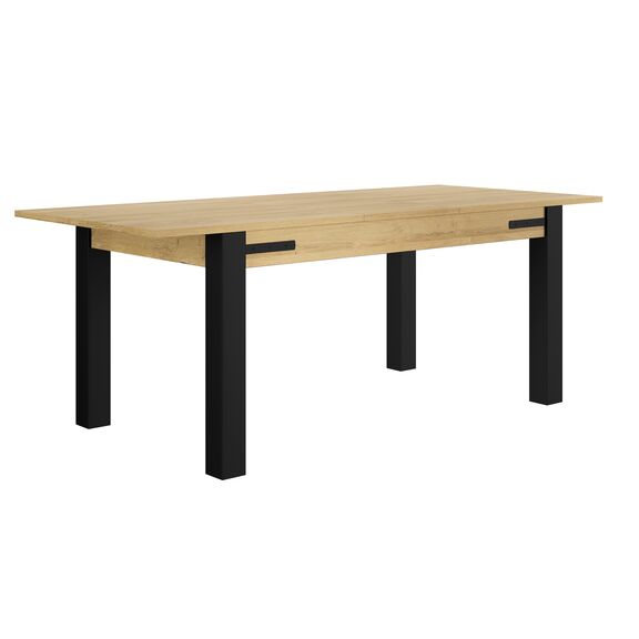 Cork Τραπέζι Επεκτεινόμενο 160/205x90x77εκ. Golden oak / Μαύρο