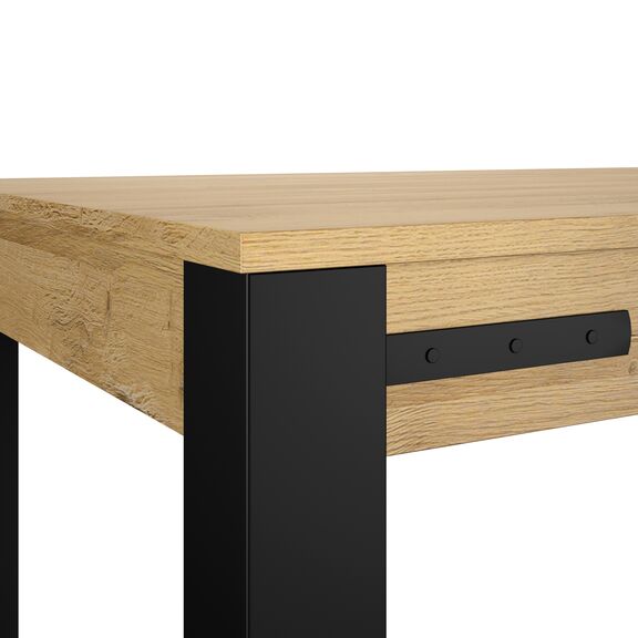 Cork Τραπέζι Επεκτεινόμενο 160/205x90x77εκ. Golden oak / Μαύρο
