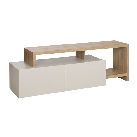 Craft Έπιπλο Τηλεόρασης με 2 Πόρτες 155/136x45/36x50/33εκ. Artisan oak / Grege