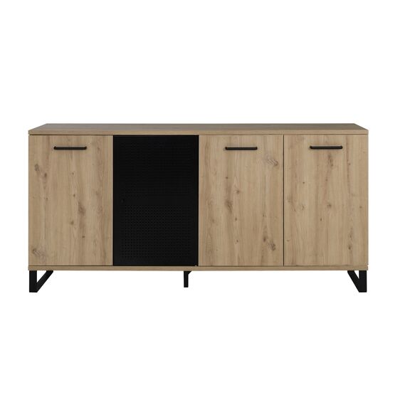 Craft Μπουφές με 4 Πόρτες  178x41x86εκ. Artisan oak / Μαύρο