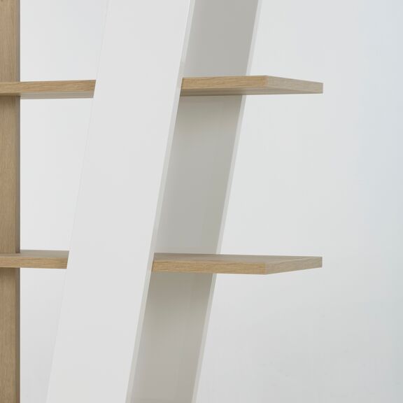 Epura Βιβλιοθήκη 90x40x187εκ. Silva oak / Λευκό