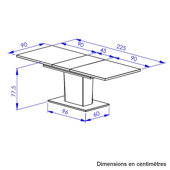 Crack Τραπέζι Τραπεζαρίας Επεκτεινόμενο 180/225x90εκ. Artisan oak / Black