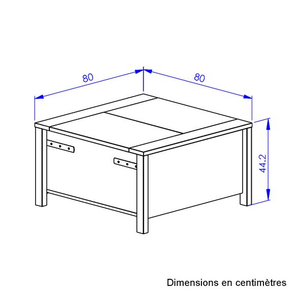 Cork Τραπεζάκι Σαλονιού 80x80x45εκ. με Αποθηκευτικό Χώρο Golden oak / Μαύρο
