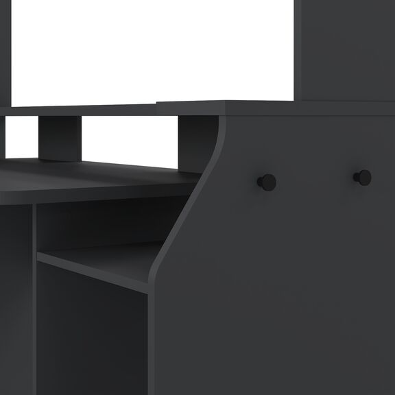 Function Plus Gaming Γραφείο με 1 Πόρτα και 1 Συρτάρι 171x62,2x149,6εκ. Γκρι