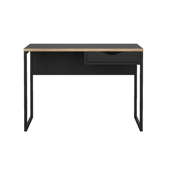 Function Plus Γραφείο με 1 Συρτάρι 110x48,4x76,8εκ. Μαύρο /  Δρυς