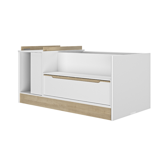 Celeste Πολυμορφικό Βρεφικό Κρεβάτι 206x112x92εκ. Λευκό - Natural Chestnut