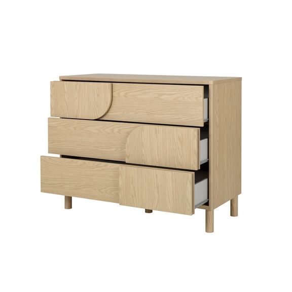 Galys Συρταριέρα με 3 Συρτάρια 116x47x92εκ. Rookwood oak